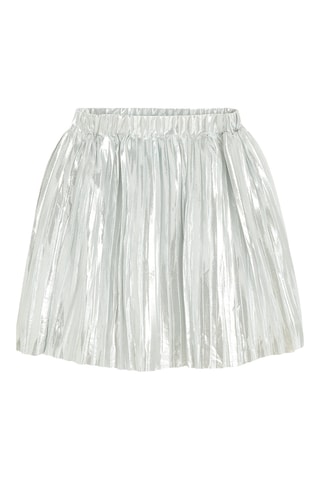 Saia plissada - Prateado