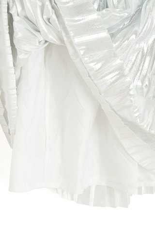 Saia plissada - Prateado