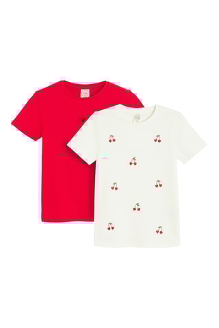 2 t-shirts - Vermelho e branco