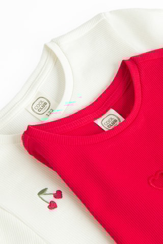 2 t-shirts - Vermelho e branco