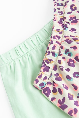 2 calções - Verde-claro e branco