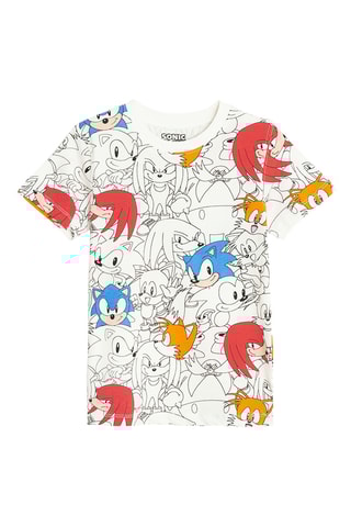 2 t-shirts Sonic - Branco e turquesa