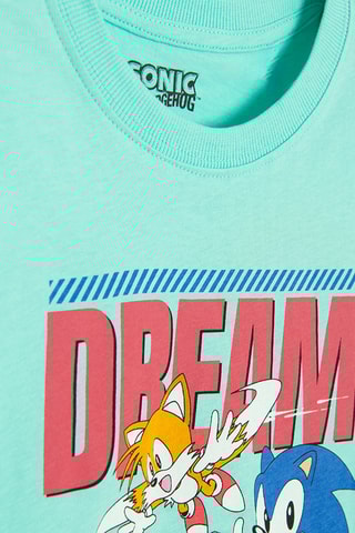 2 t-shirts Sonic - Branco e turquesa