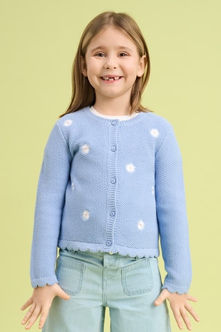 Casaco de malha - Azul-celeste