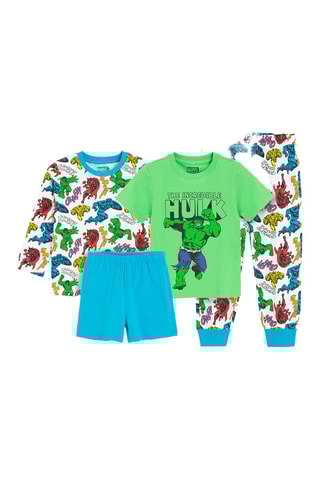 Pijama 4 peças Avengers Marvel - Branco e azul-celeste