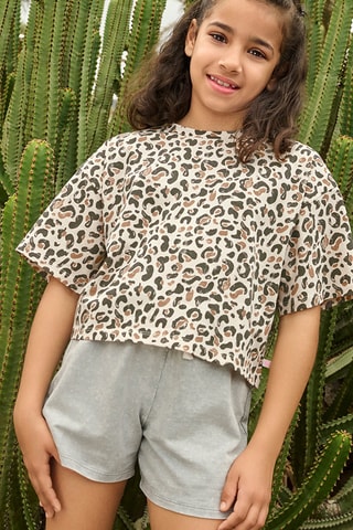 Calções em veludo - Cinzento