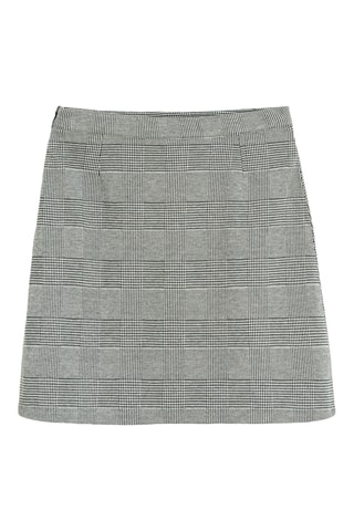 Saia plissada - Preto e cru