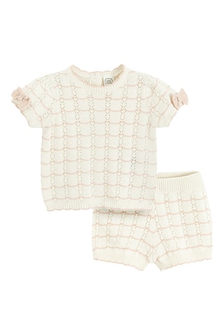 Camisola e calções - Cru