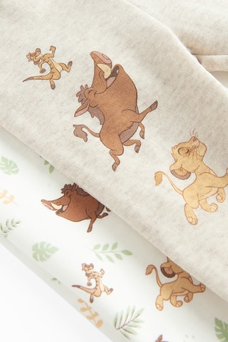 2 calças O Rei Leão - Branco e cru