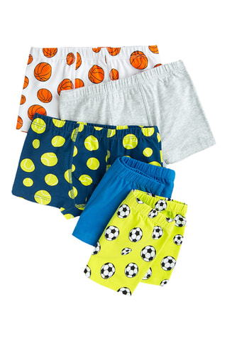 5 boxers - Branco, cinzento mesclado e azul-pato