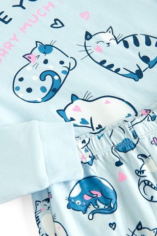 Pijama - Azul-celeste