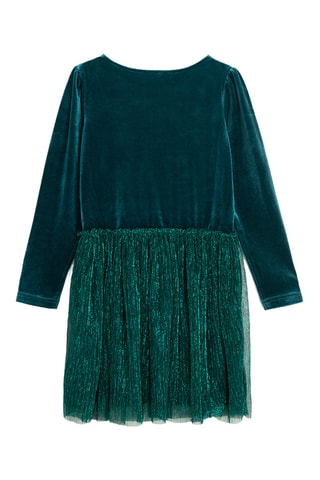 Vestido de veludo - Verde-escuro