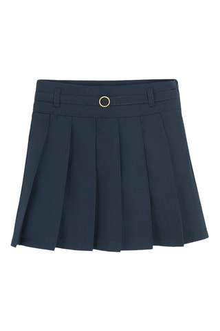 Saia plissada - Azul-marinho