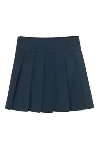 Saia plissada - Azul-marinho