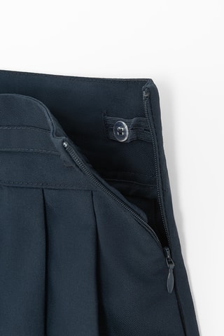 Saia plissada - Azul-marinho