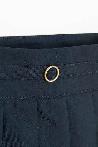 Saia plissada - Azul-marinho