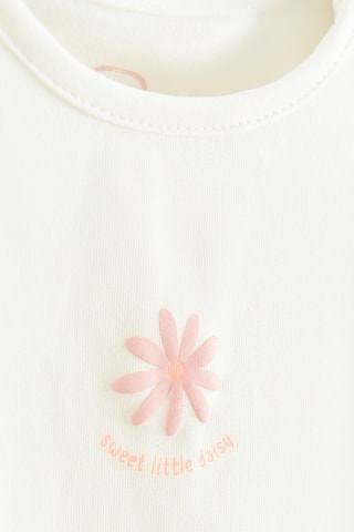 Body e calções - Cru e rosa