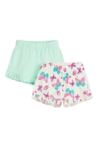 2 calções - Verde-água e branco