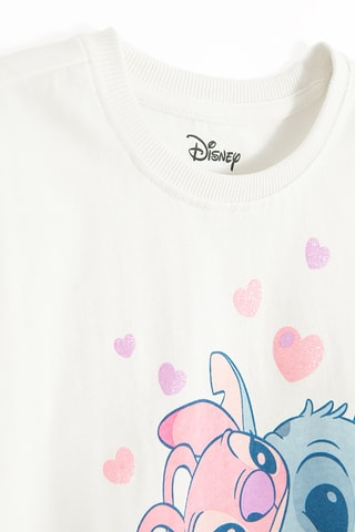 T-shirt Lilo e Stitch Disney - Branco