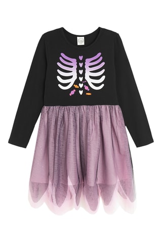 Vestido - Preto e rosa