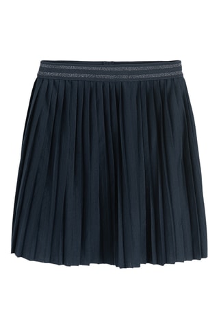 Saia plissada - Azul-marinho