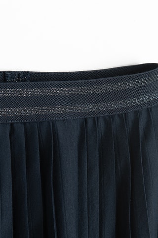 Saia plissada - Azul-marinho