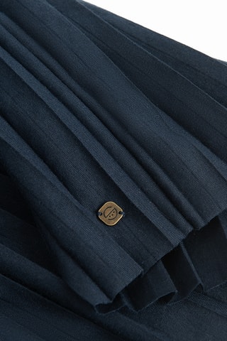 Saia plissada - Azul-marinho