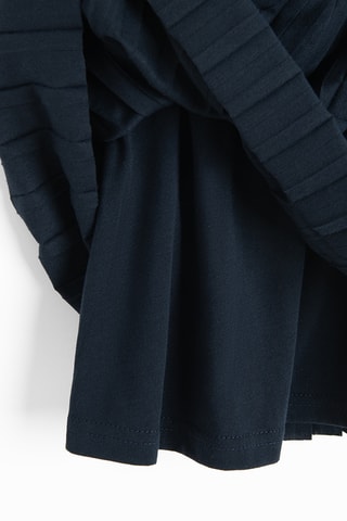 Saia plissada - Azul-marinho