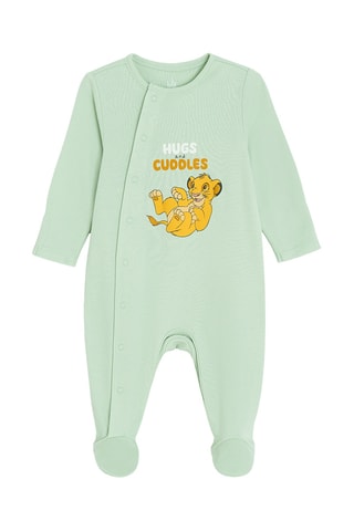 2 babygro Simba O Rei Leão Disney - verde-água e amarelo