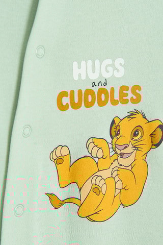 2 babygro Simba O Rei Leão Disney - verde-água e amarelo