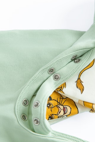 2 babygro Simba O Rei Leão Disney - verde-água e amarelo