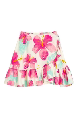 Camisola de alças e saia - Branco e rosa