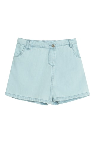 Saia-calção de ganga - Azul