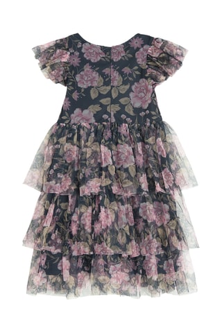 Vestido com folhos - Preto