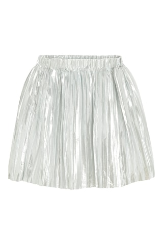 Saia plissada - Prateado
