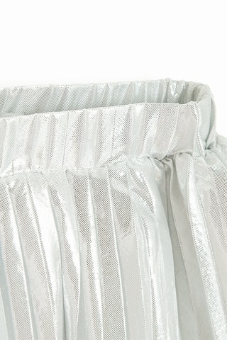 Saia plissada - Prateado