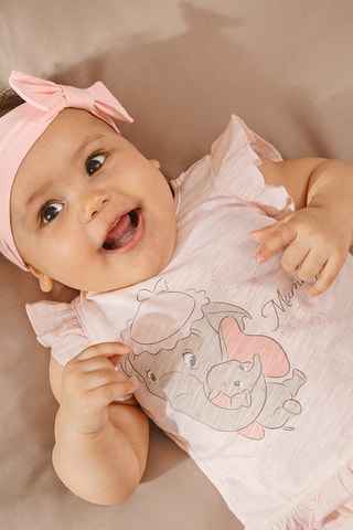 T-shirt e calções - Rosa mesclado