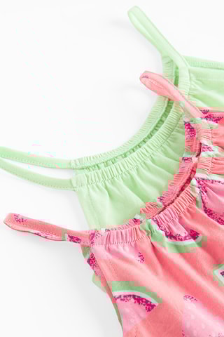 2 vestidos - Verde e rosa