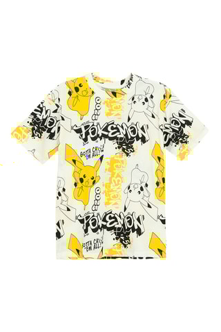 T-shirt Pikachou Pokémon - Branco