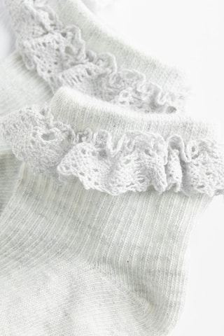 3 pares de meias - Rosa, branco e cinzento mesclado