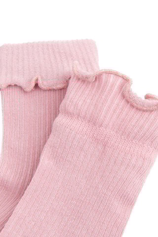 5 pares de meias - Rosa, branco e cinzento mesclado