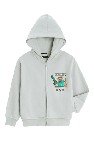 Sweat com capuz - Cinzento-claro