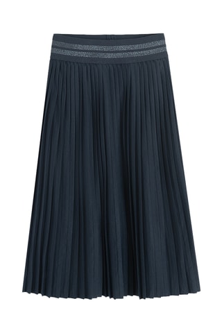Saia plissada - Azul-marinho
