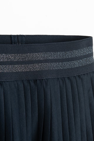 Saia plissada - Azul-marinho