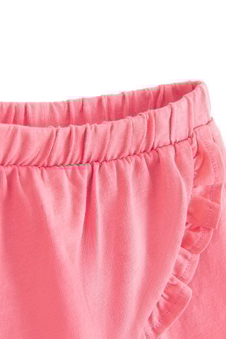 T-shirt e calções - Branco e rosa