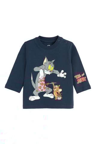 T-shirt Tom e Jerry Warner Bros - Azul-marinho
