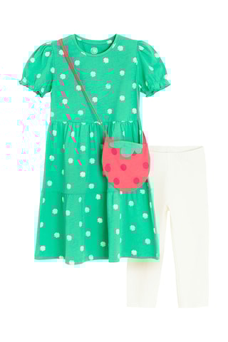 Conjunto 3 peças - Verde-claro e branco