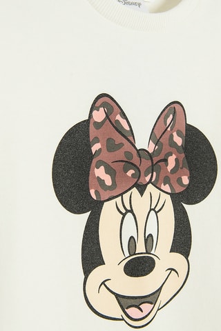 Vestido efeito ilusório Minnie Disney - Branco e antracite