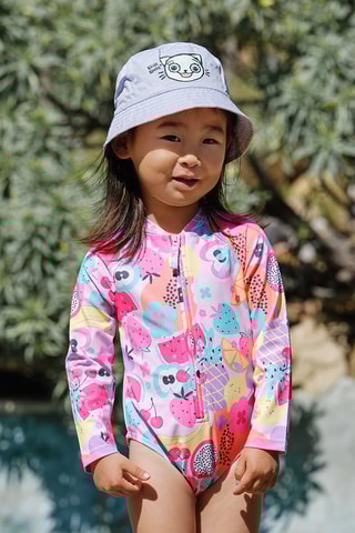 2 chapéus à pescador Kicia Kocia - Malva e branco