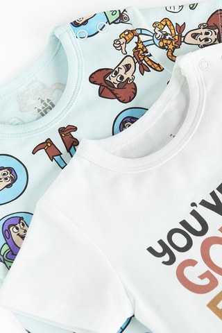 2 bodies Woody e Buzz Lightyear Toy Story Disney Pixar - Azul-celeste e branco